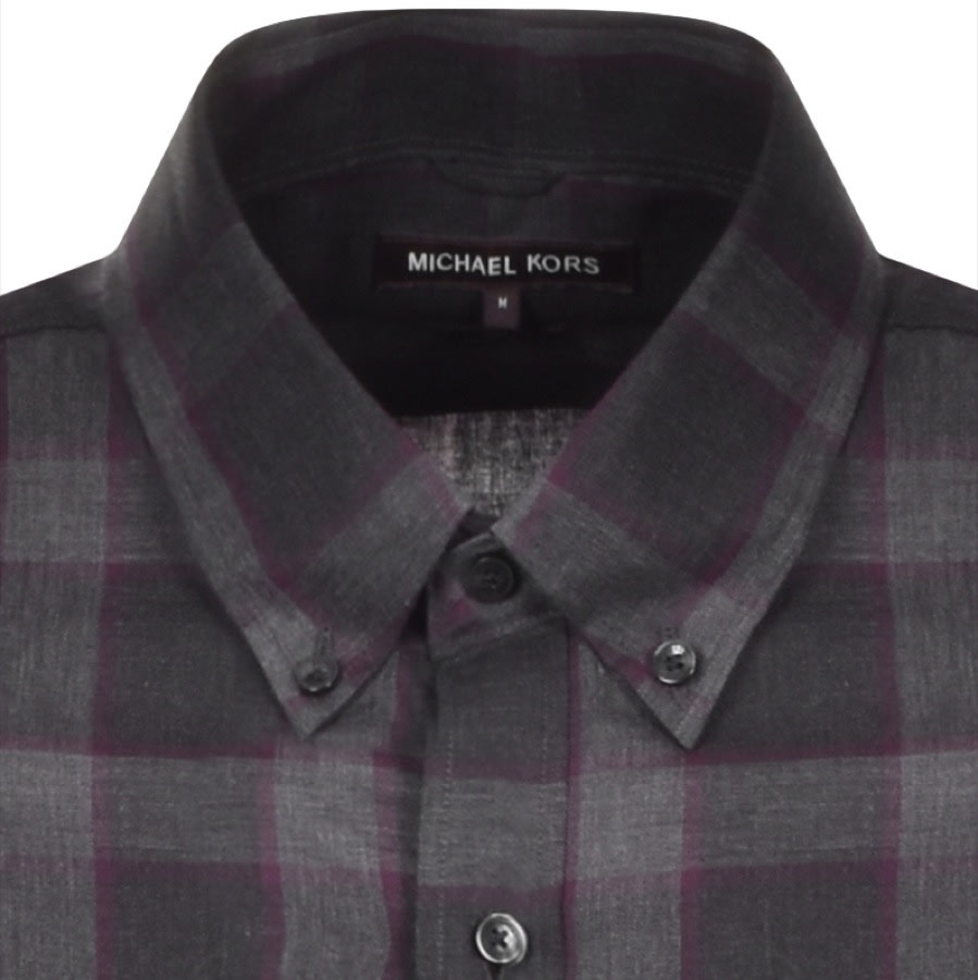 Alternative Image for ProductMichael Kors Long Sleeved Slim Fit Shirt Grey3